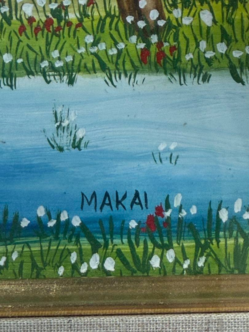 Kapoi Makai Original Oil Painting Naive Art Village Scene Folk Hungary/Romania