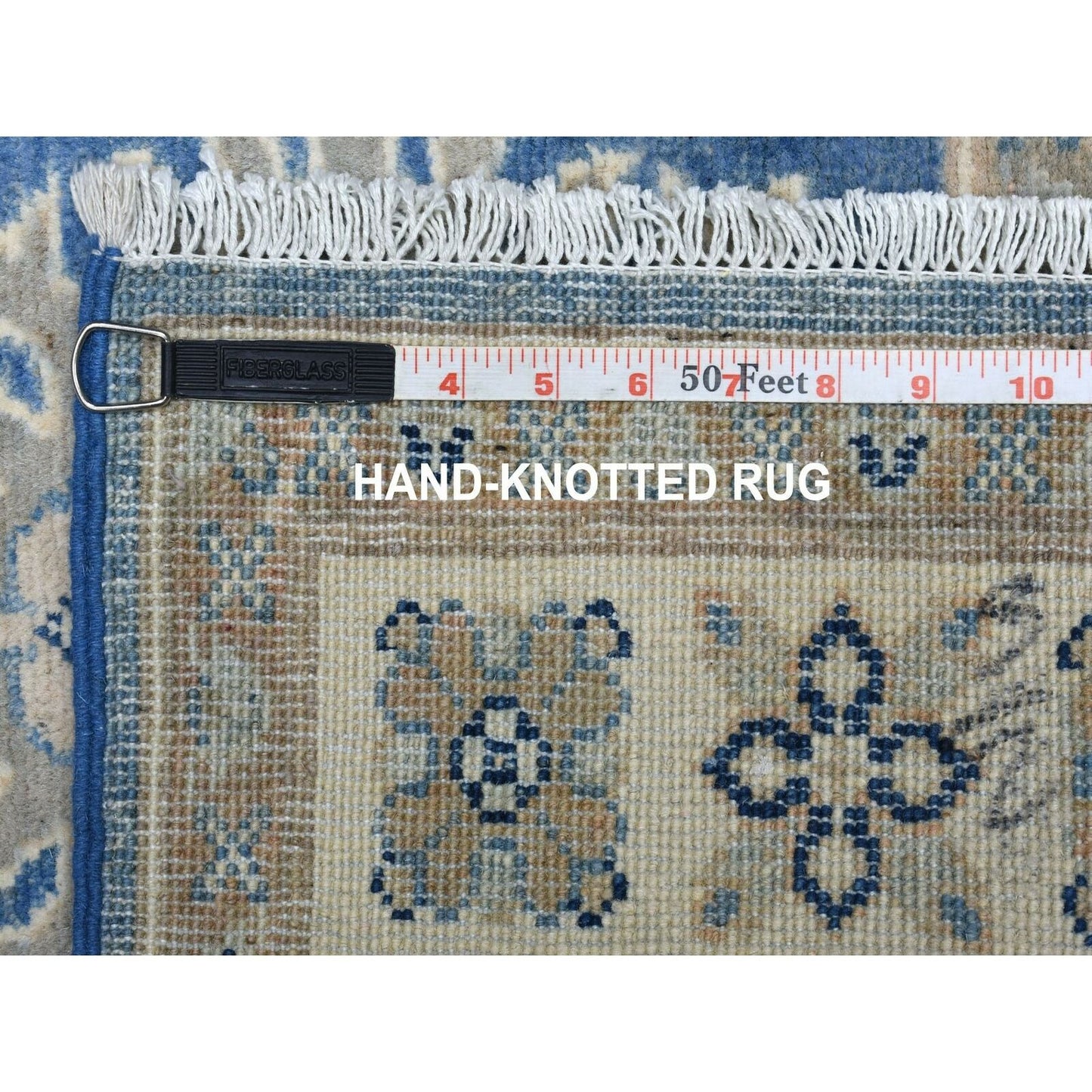 2'6"X9'7" Vintage Look Kazak Wool Tribal Design Hand Knotted Runner Rug