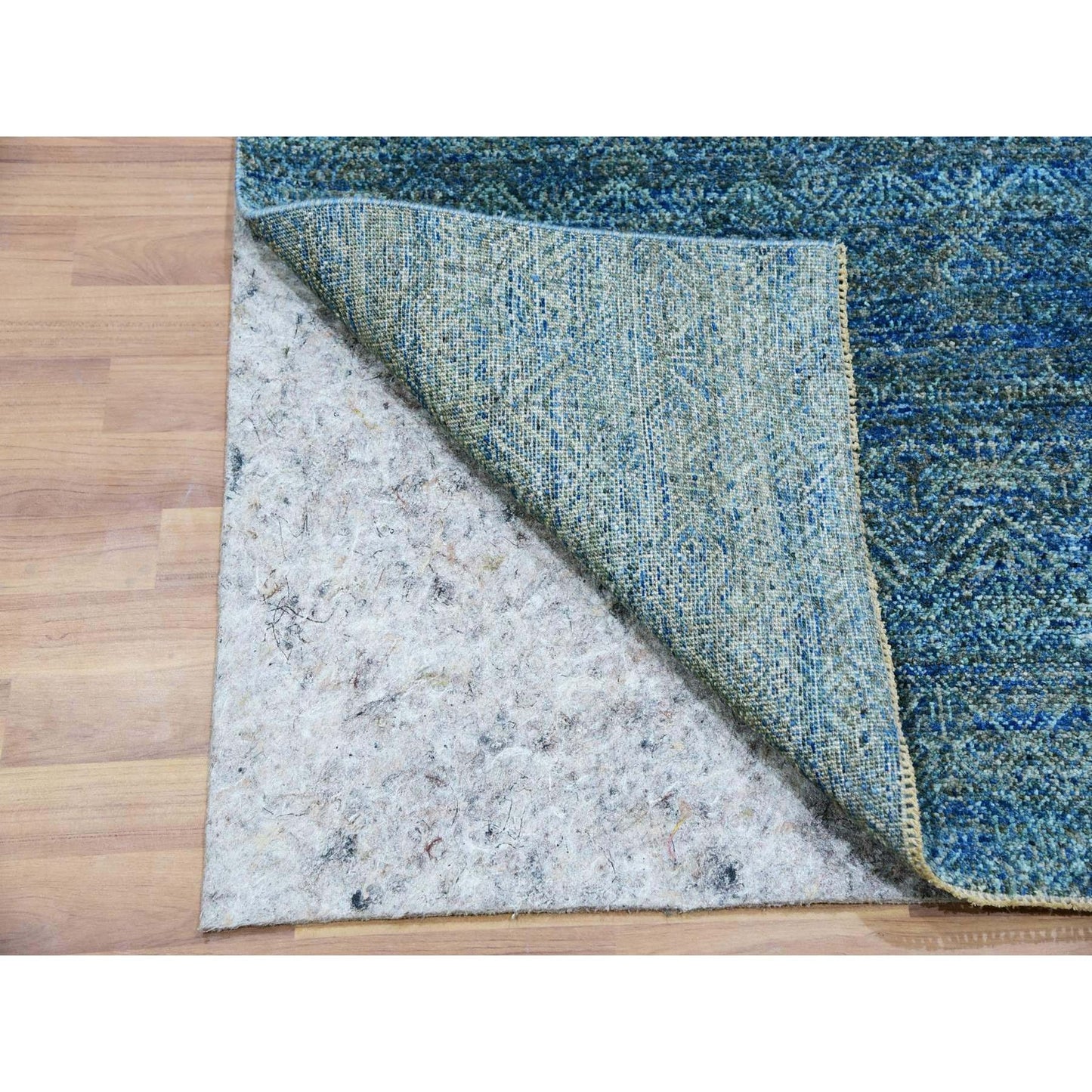 2'6"X12' Green Hand Knotted Kohinoor Herrita Runner Oriental Rug