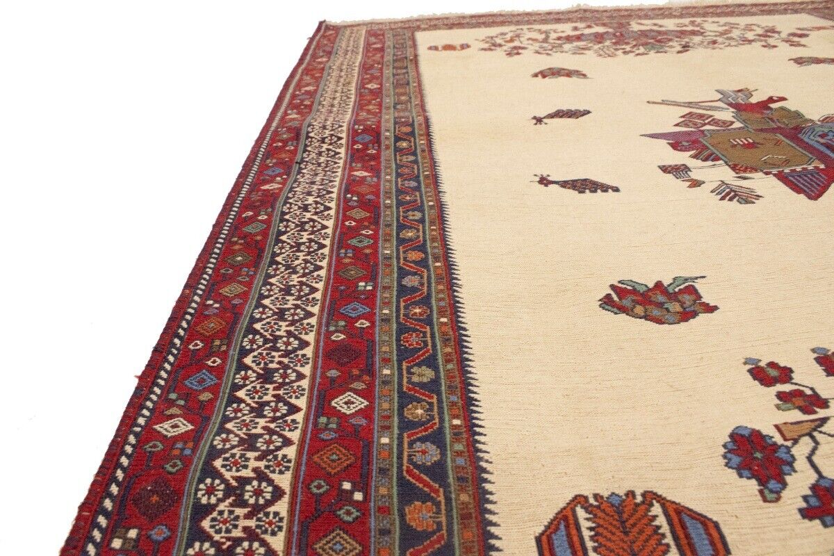 Sumak Pictorial Floral Tribal Style Oriental Rug