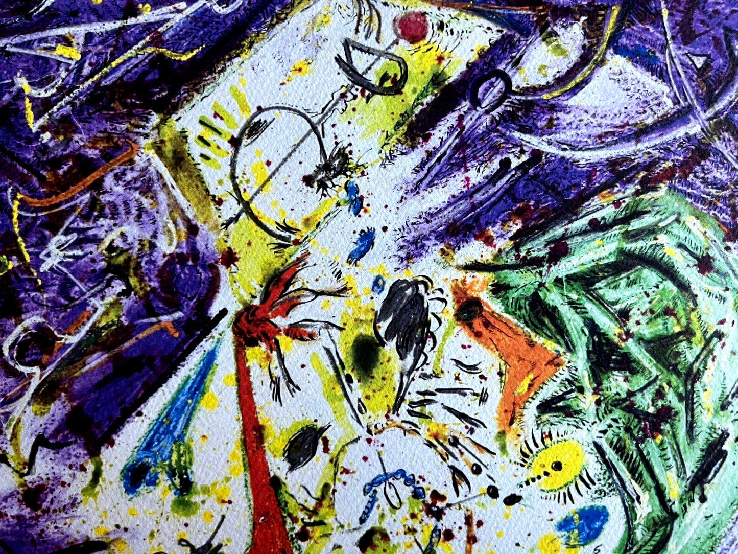 Jackson Pollock Action Painting Coa Signed