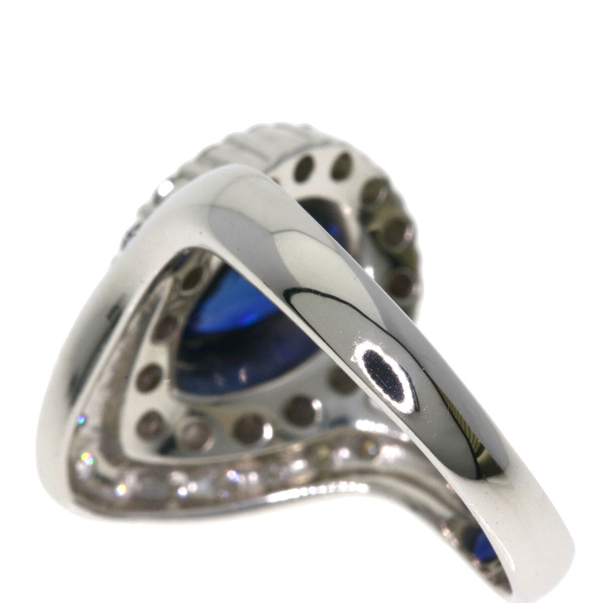 1.301ct Sapphire Diamond Ring Platinum PT900 8.7g