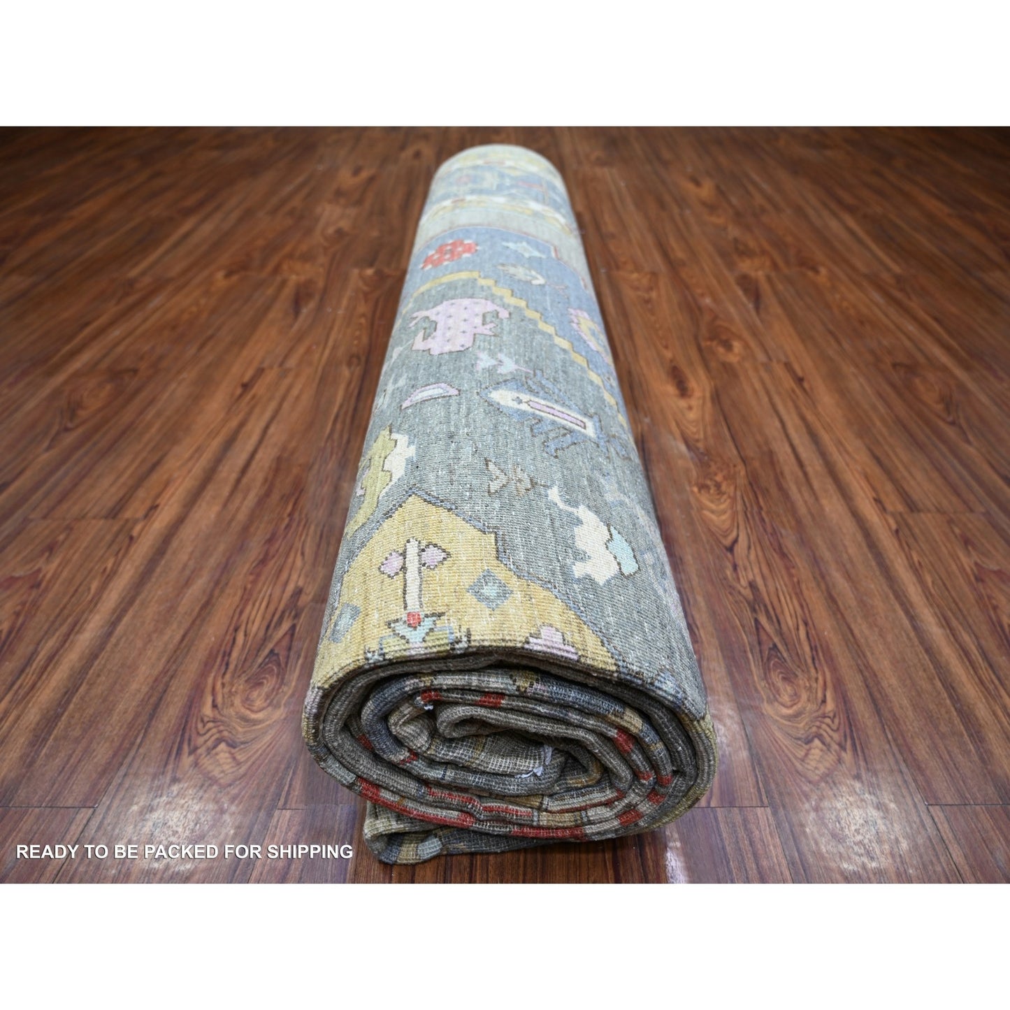 10'1"X14' Dark Gray Finer Peshawar Pure Wool Hand Knotted Oriental