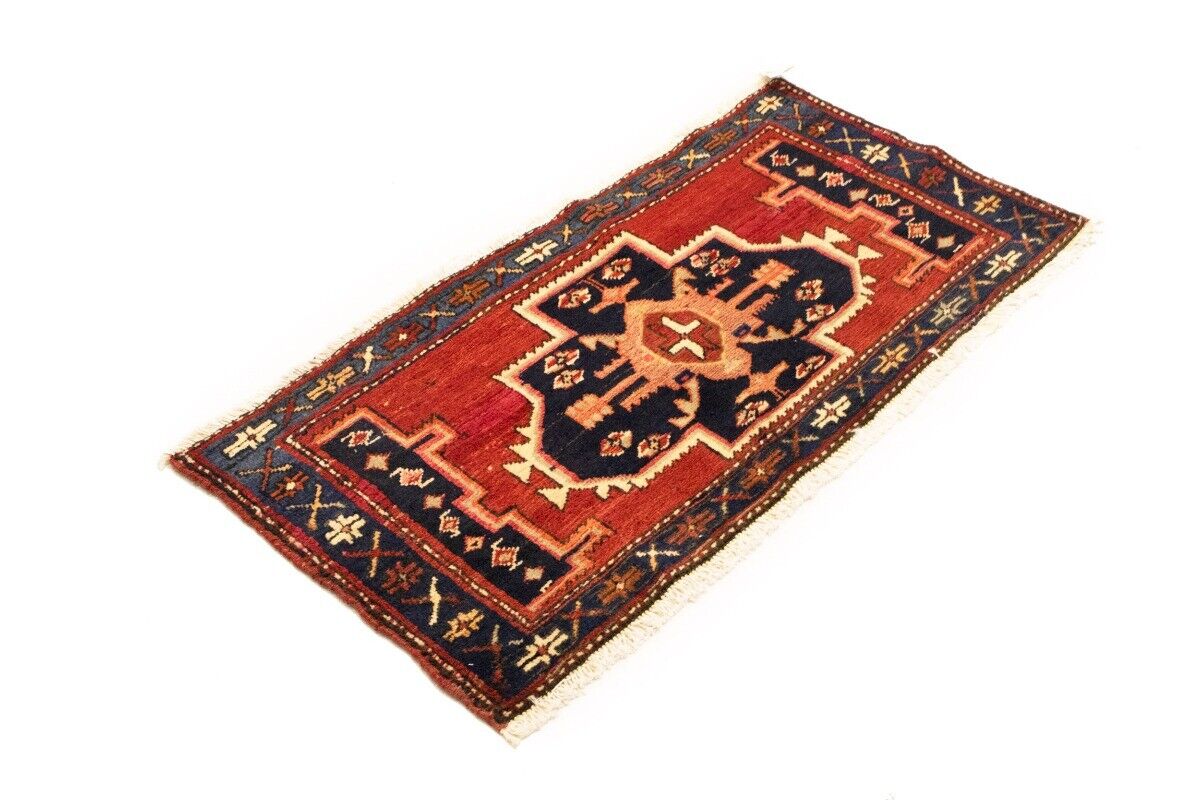 Handmade Vintage Tribal Geometric Oriental Rug