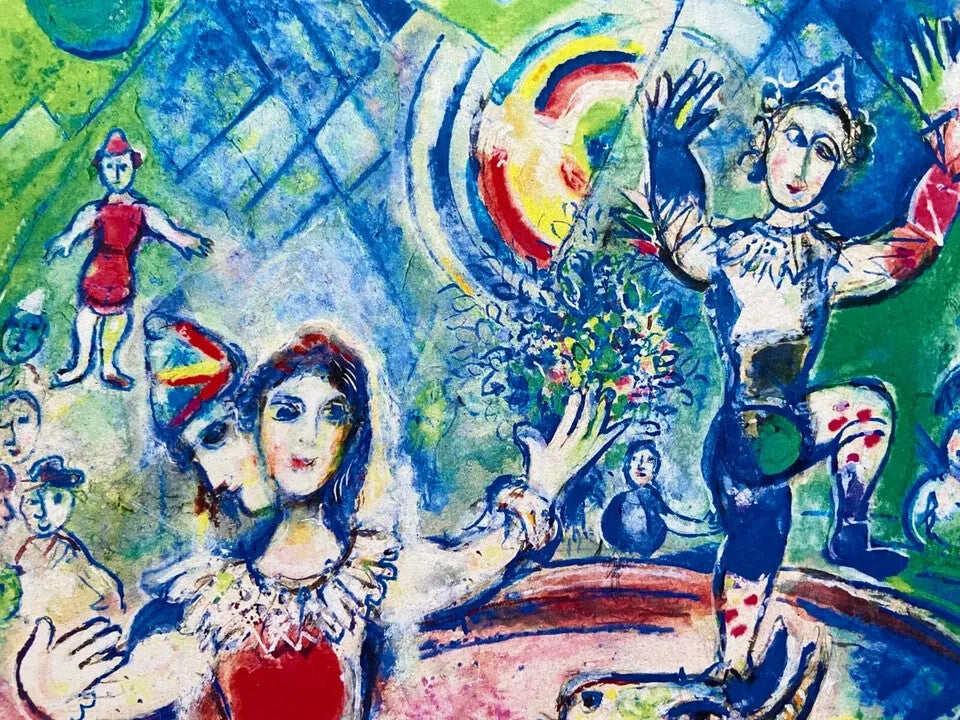 Marc Chagall Numbered Coa Lithograph Signed Op (Ren Magritte)