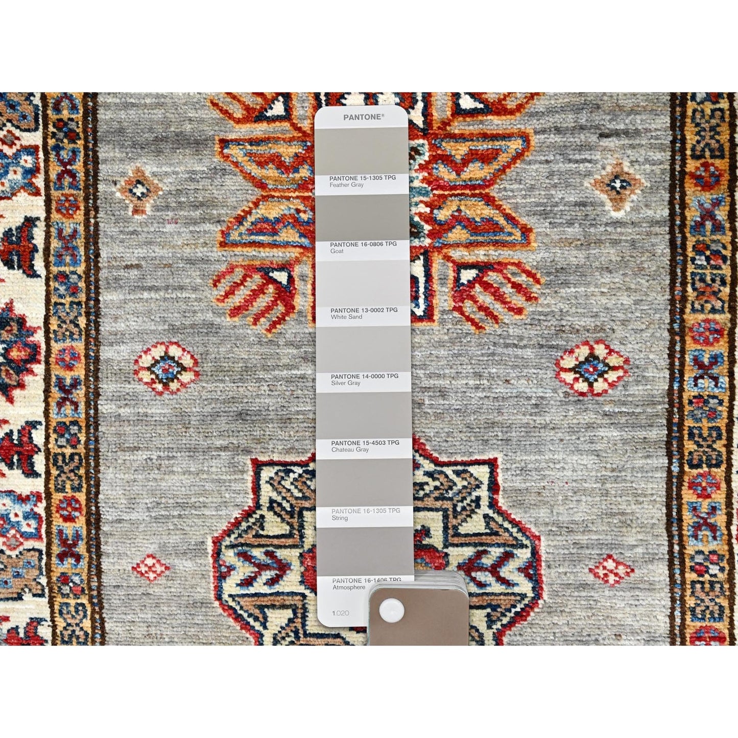 2'8"X22'6" Moon Gray Super Kazak Hand Knotted Wool Oriental Xl Runner Rug