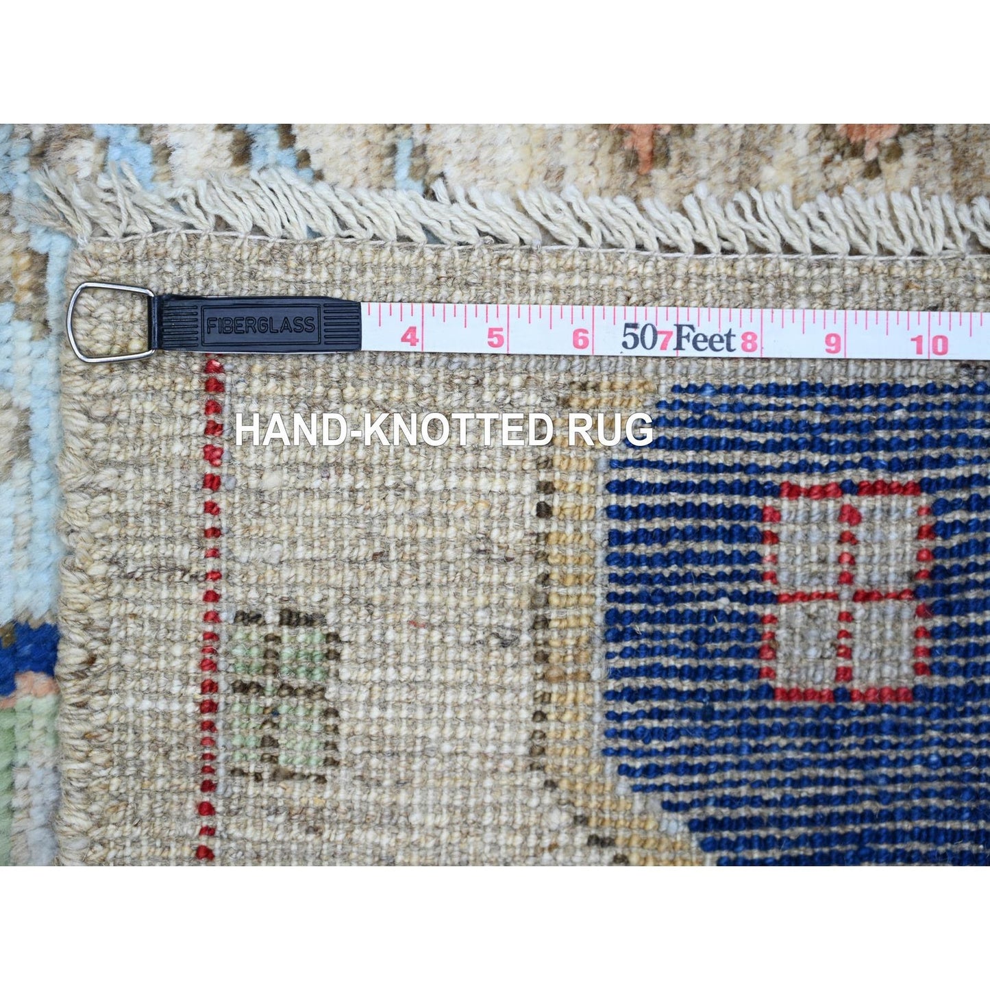 3'1"X7'9" Tan Color Anatolian Village Inspired Wool Hand Knotted Rug