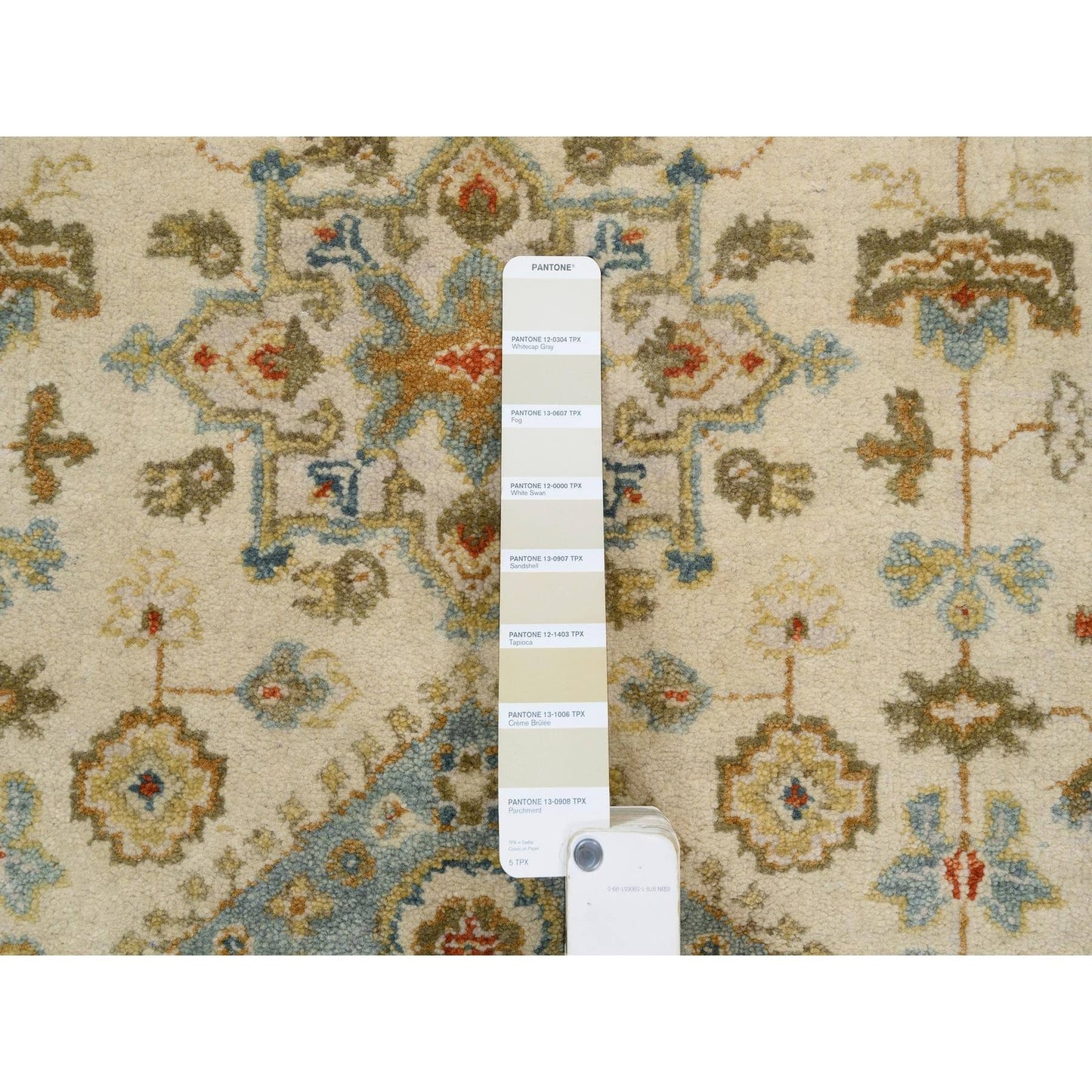 2'7"X9'9" Ivory Karjihooz Design Soft Wool Hand Knotted Runner Rug