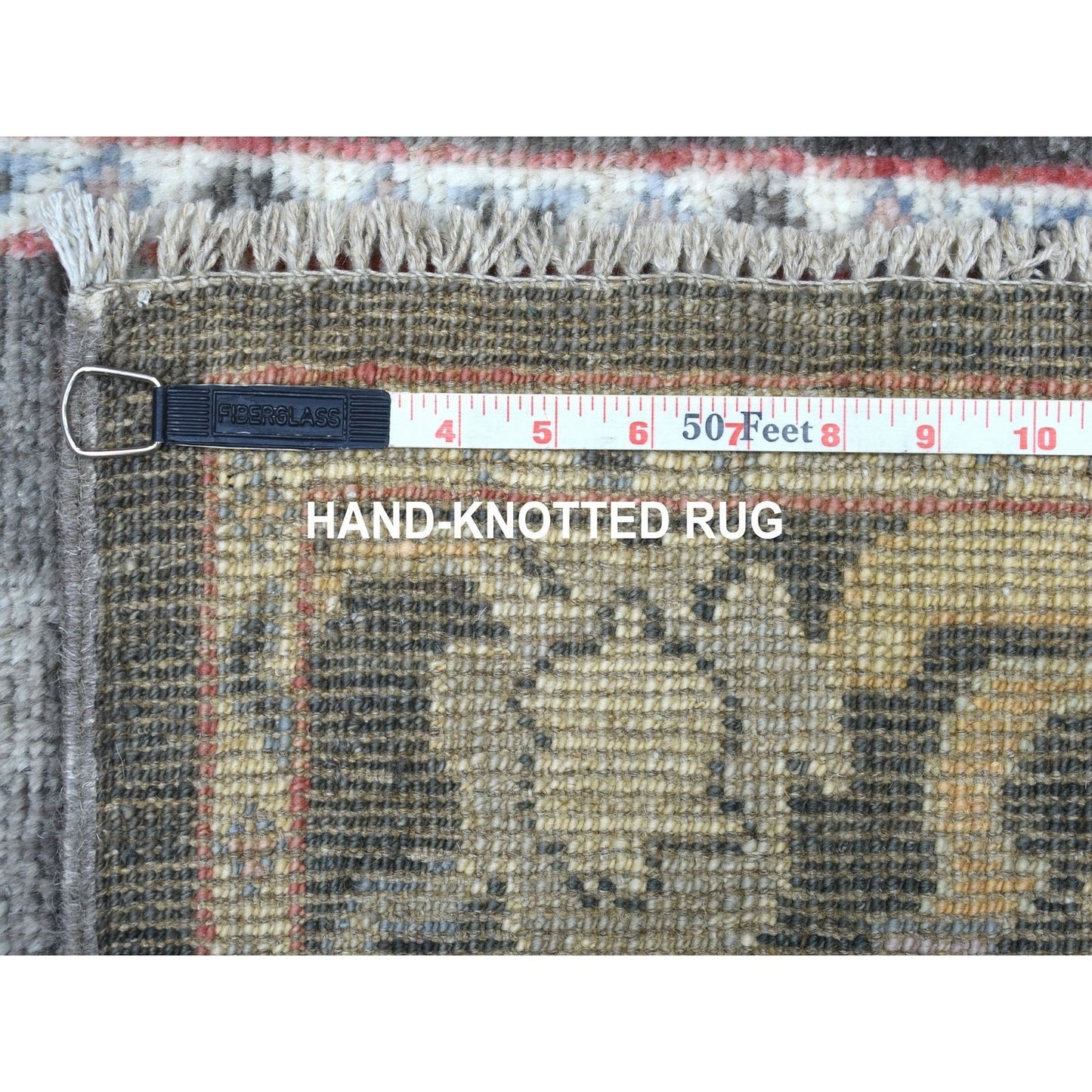 2'9"X9'9" Shiny Wool Hand Knotted Black Angora Oushak Oriental Runner Rug