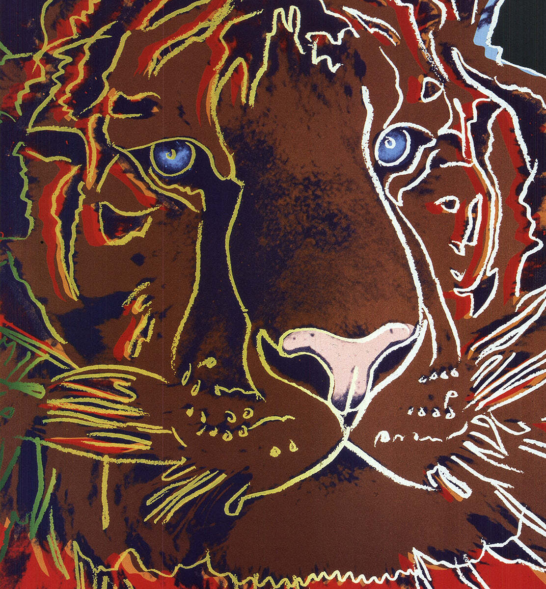 Andy Warhol Endangered Siberian Tiger " Poster Pop Art Multicol