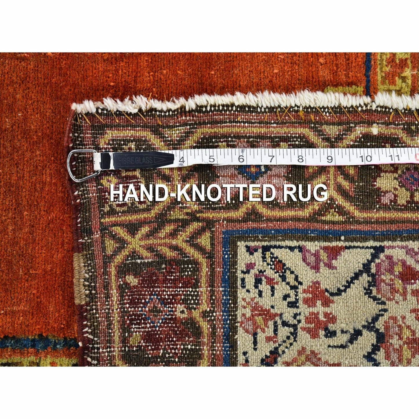 4'8"X12' Red Antique North West Farsian Wide Runner Wool Hand Made Rug