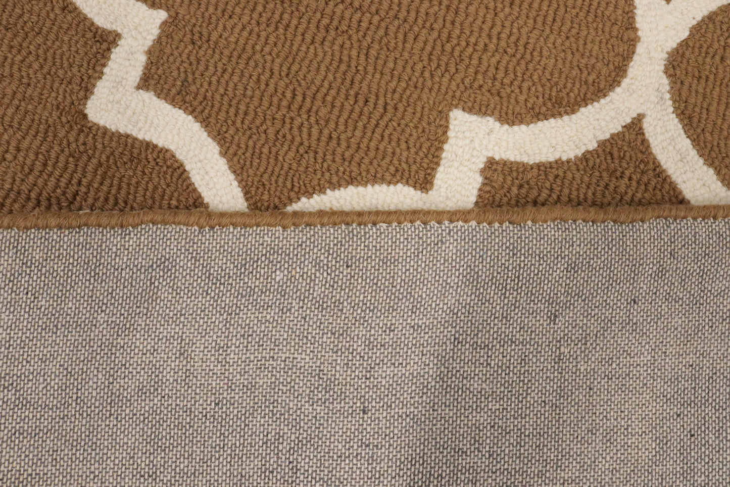 Caramel Brown Trellis Design 5X8 Hand-Tufted
