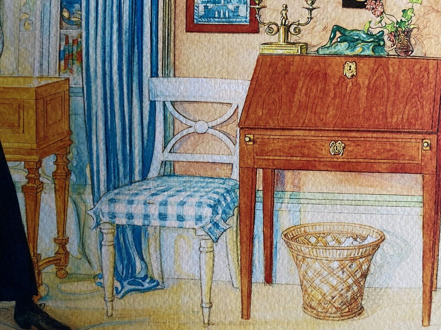 Carl Larsson Lithograph Coa Numbered A Hand