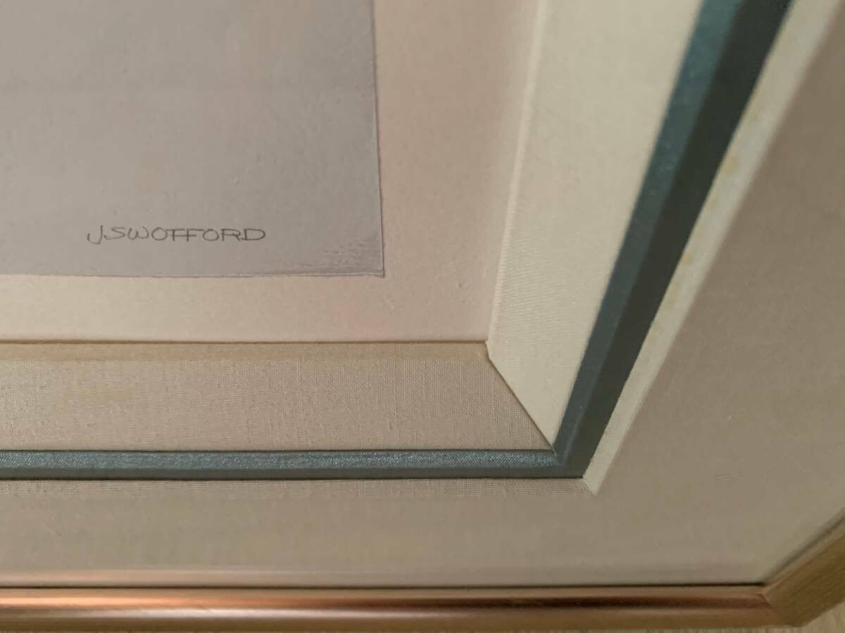 Jeanette Swofford (American) Original Painting Acrylic On Paper Signed Abstract