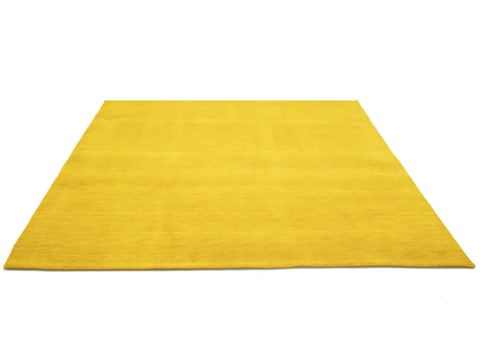 Marigold Solid Design Hand-Loomed 8X8 Gabbeh Wool