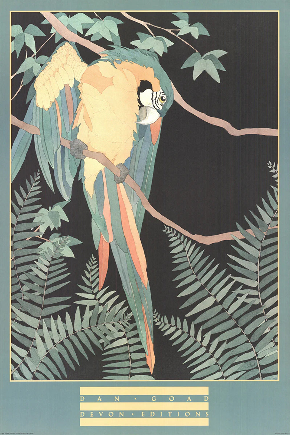 Dan Goad Macaw " Offset Lithograph Contemporary