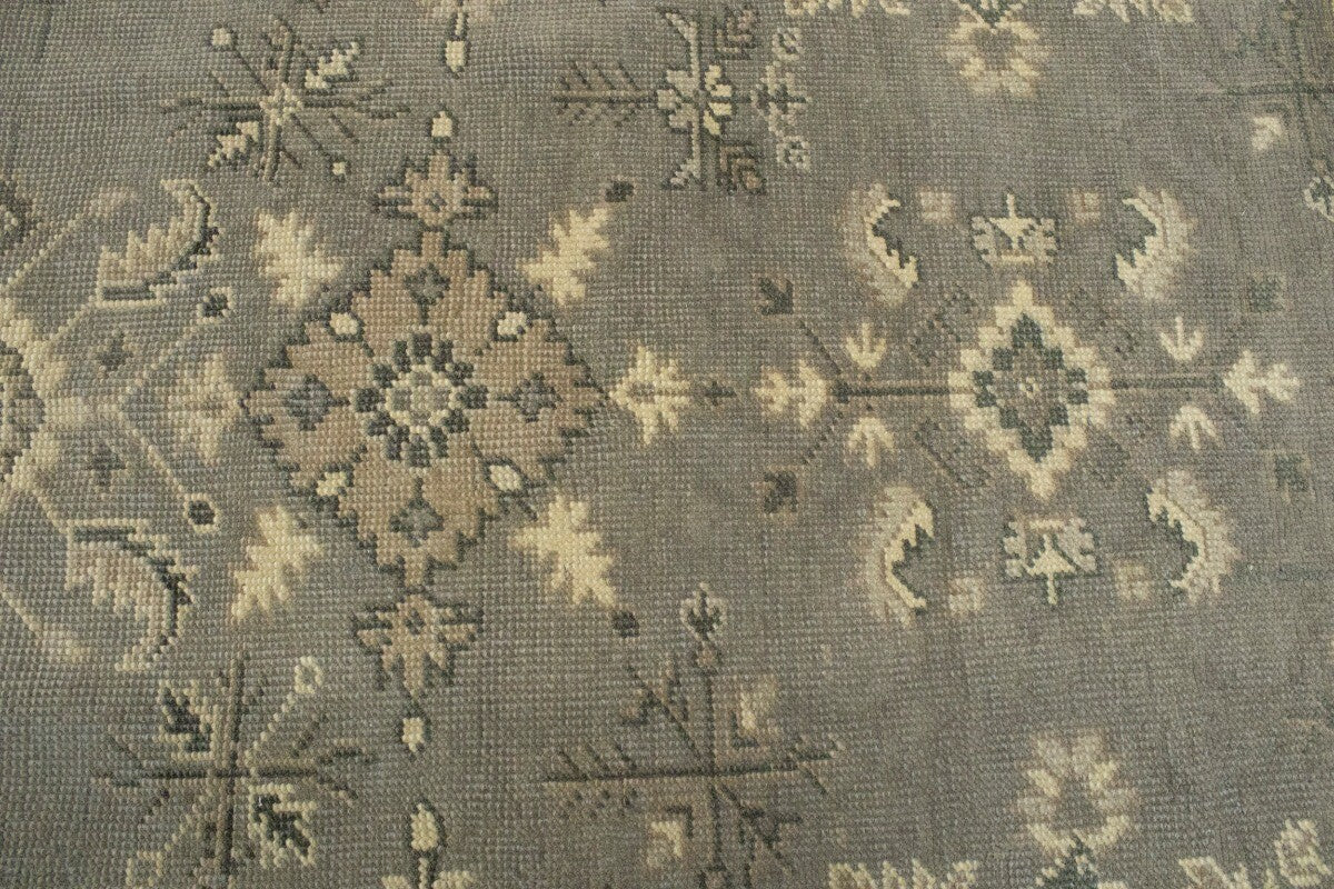 Handmade Muted Brownish Floral Transitional