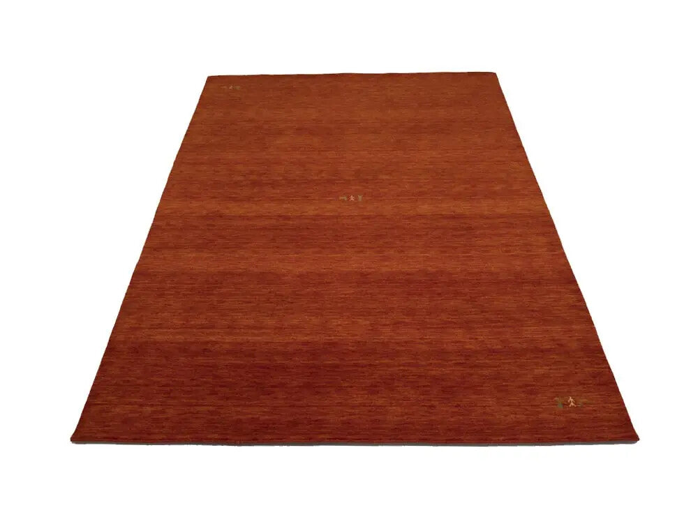 Contemporary Gabbeh Modern Rug Orange Tribal