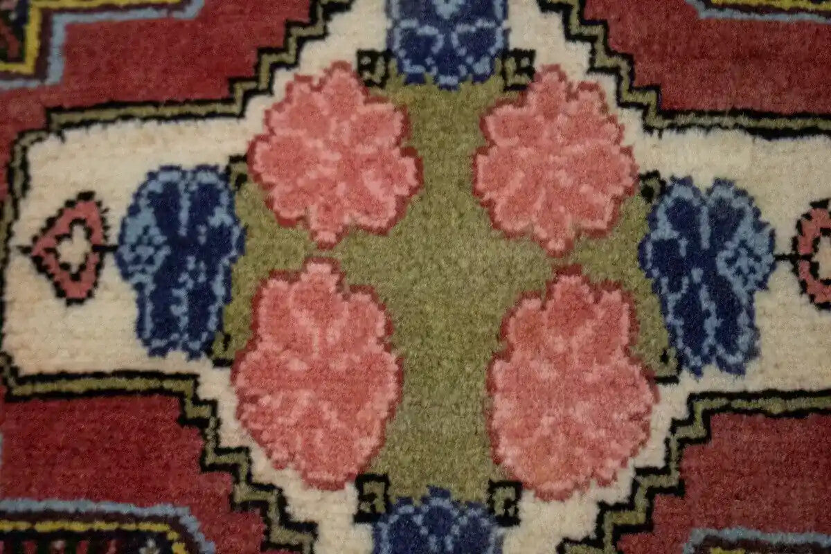3X13 Ft Vintage Wool Oriental Runner Rug Floral