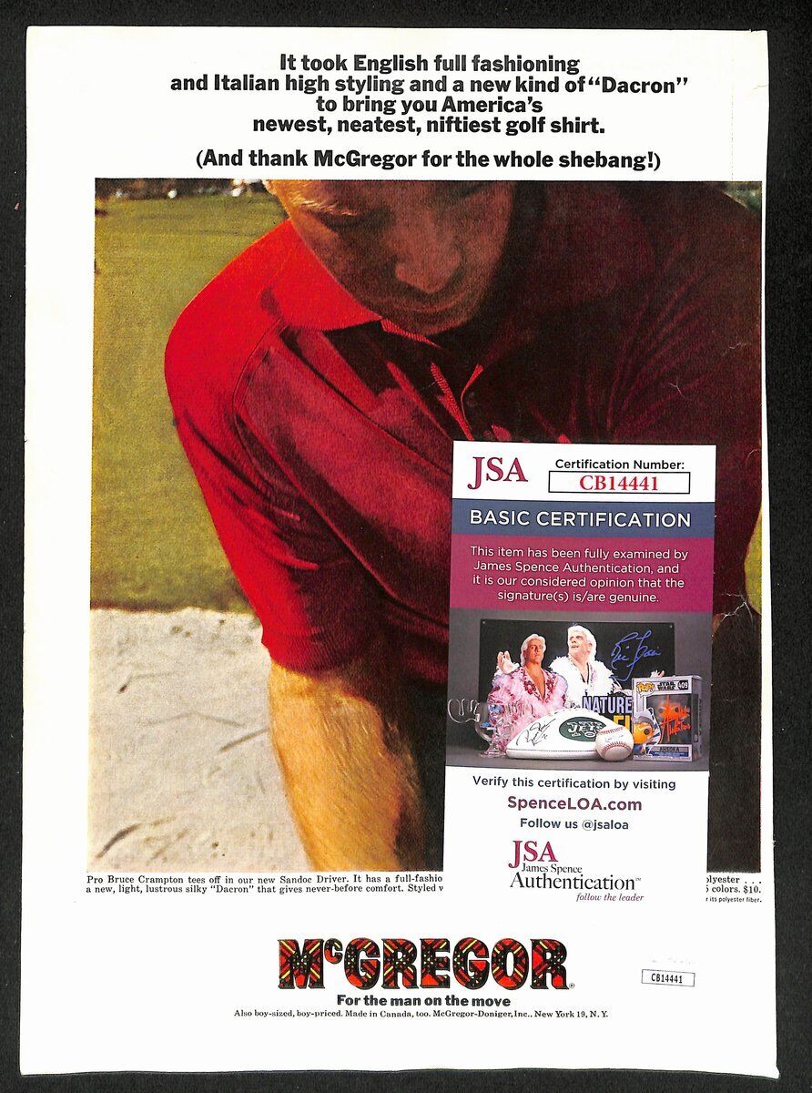 Jack Nicklaus/Arnold Palmer Dual-Signed 1965 Si