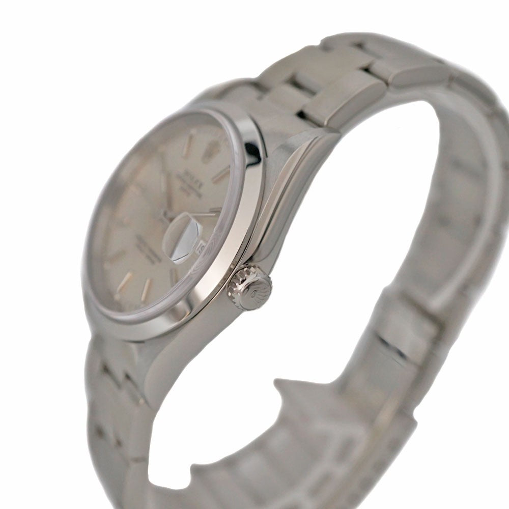 Rolex Oyster Perpetual Date 15200 Silver Case Size 34.0Mm Used Watch #72177