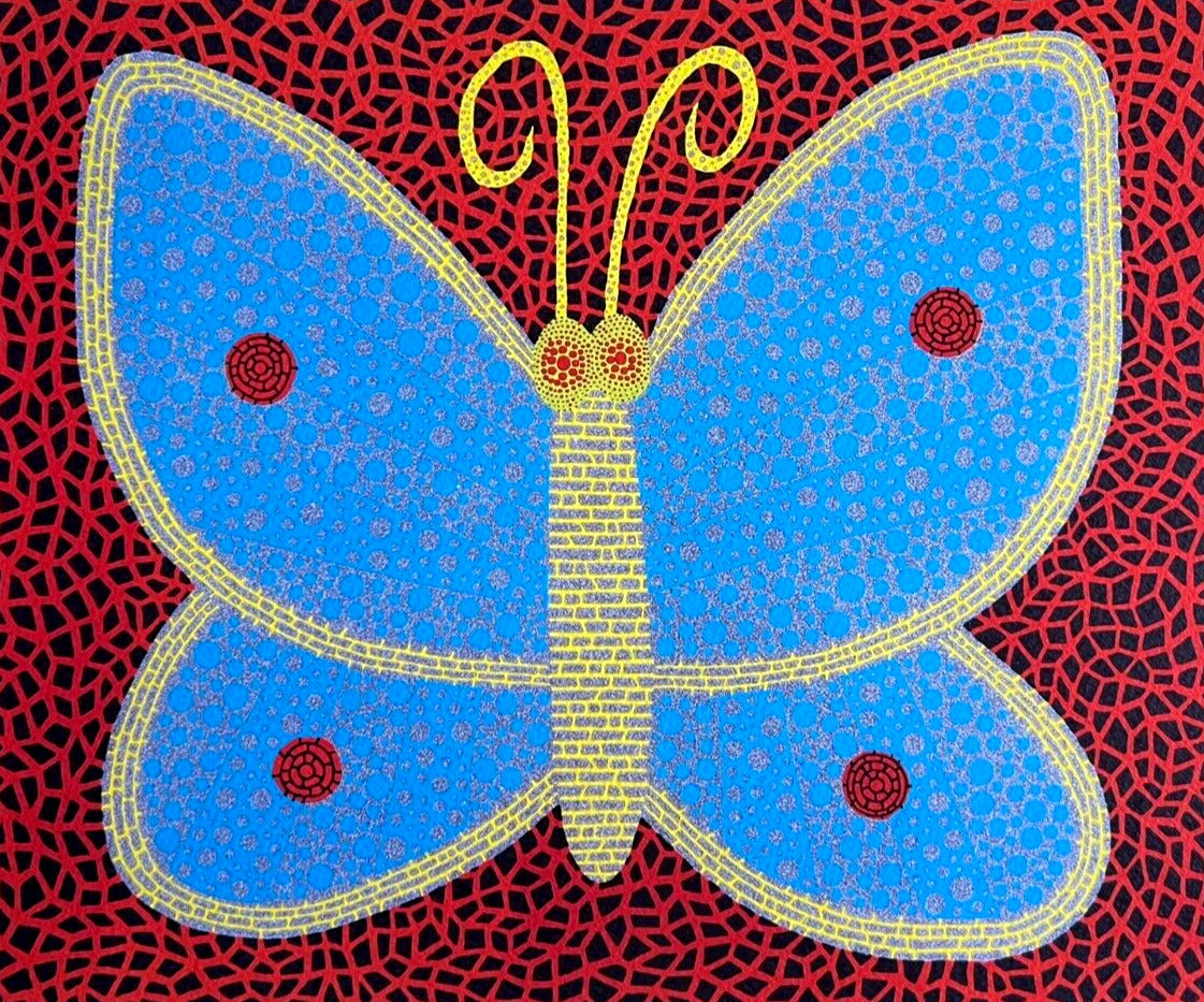 Yayoi Kusama "Butterfly" Lithograph Mori Museum