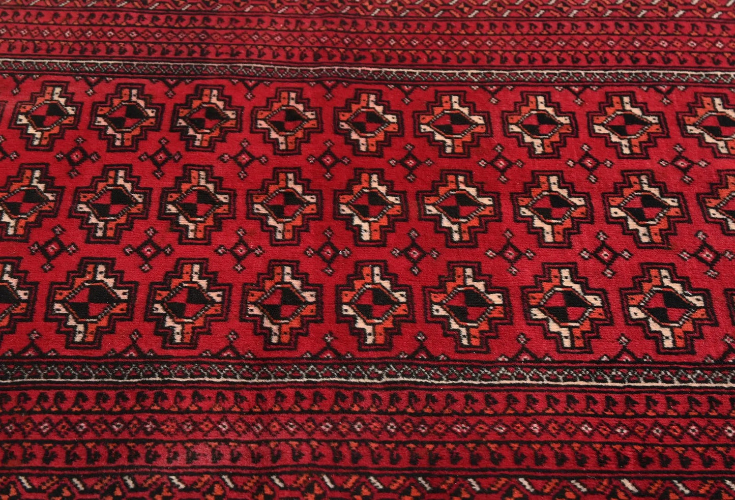 Hand-Knotted Vintage Style Tribal Geometric