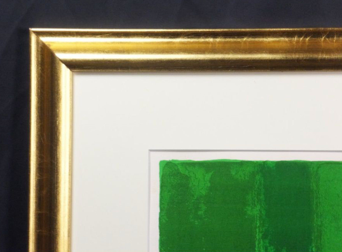 Bernard Cathelin Still Life Signed Original Lithograph Art Print Framed Green