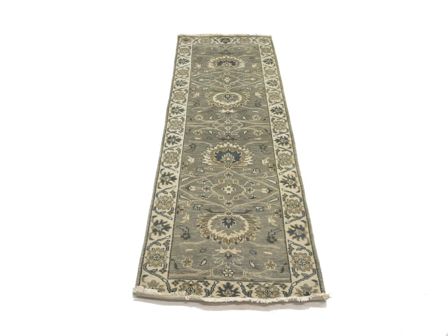 2'6X8 Ft Hand-Knotted Oushak Chobi Wool Runner