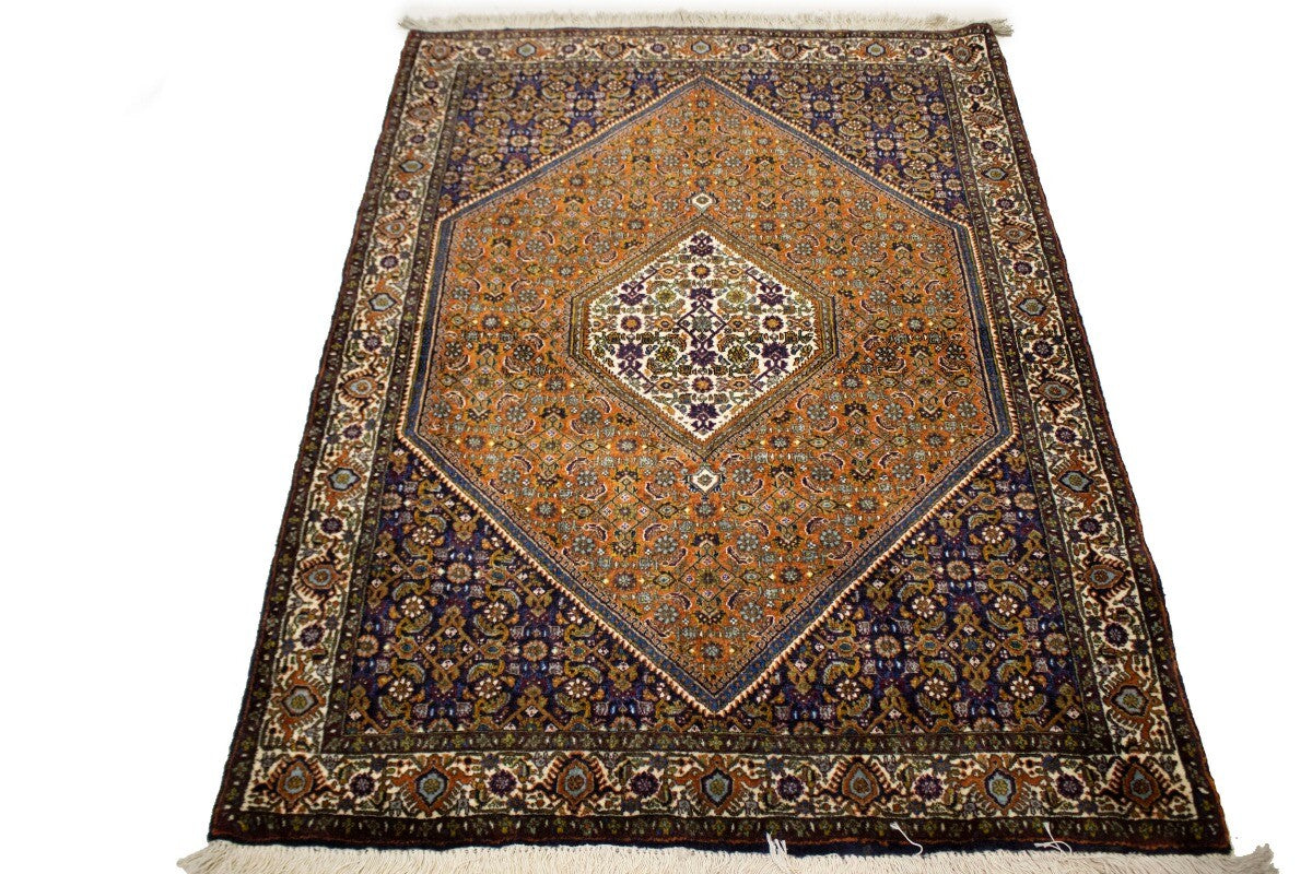 4X5 Ft Hand-Knotted Vintage Floral Rug Plush