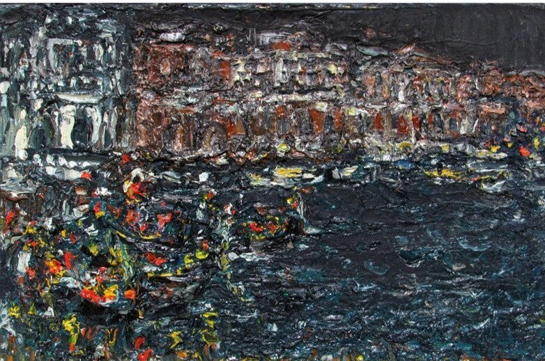 Andre Cotabo Oil Painting "Venice At Night" 1993