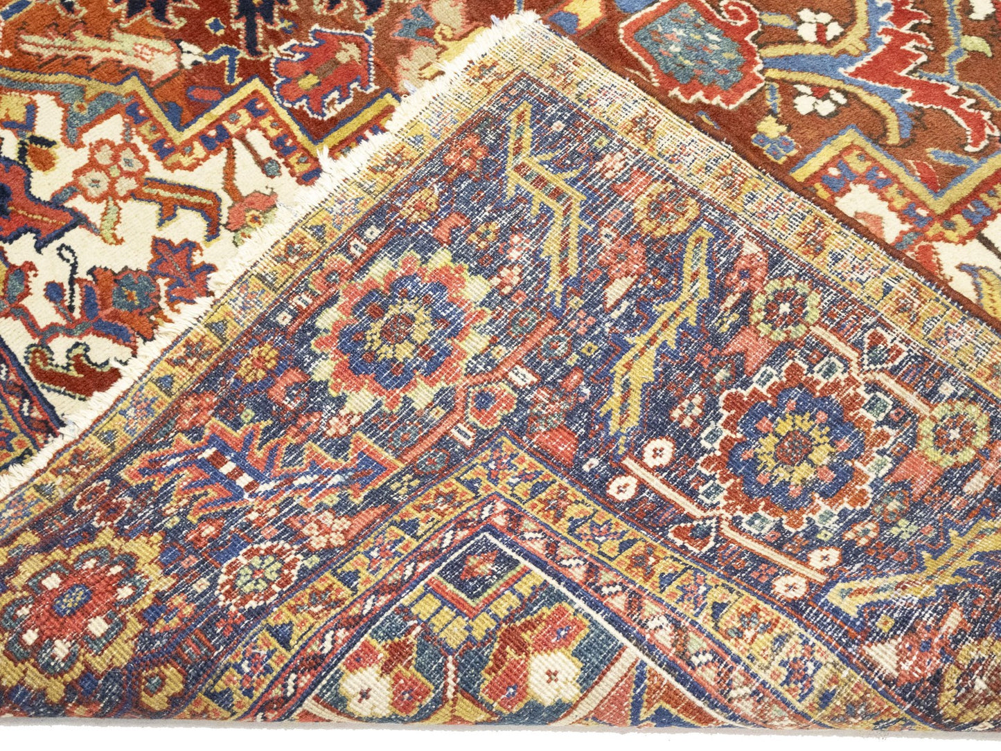 Semi-Antique Hand-Knotted Oriental Rug Large Red