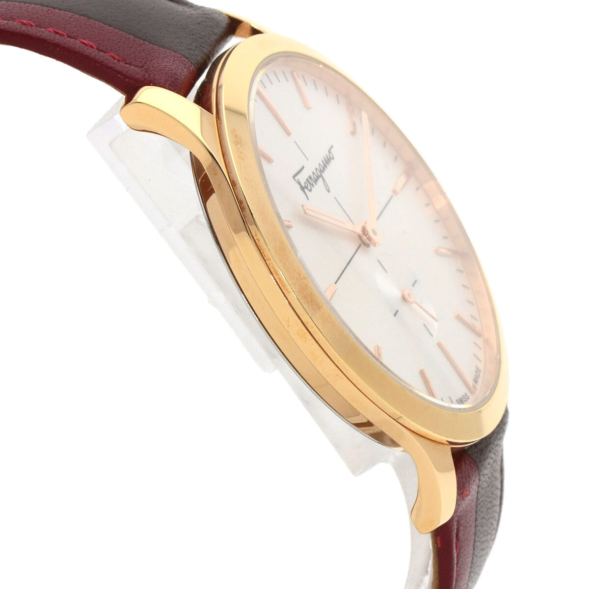 Salvatore Ferragamo Slim Small Seconds Watches Sfde00618 Pgp/Leather Mens