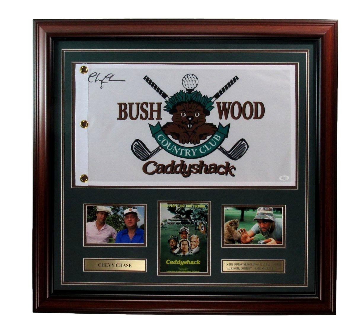 Chevy Chase Signed/Auto "Caddy Shack" Pin Flag W/