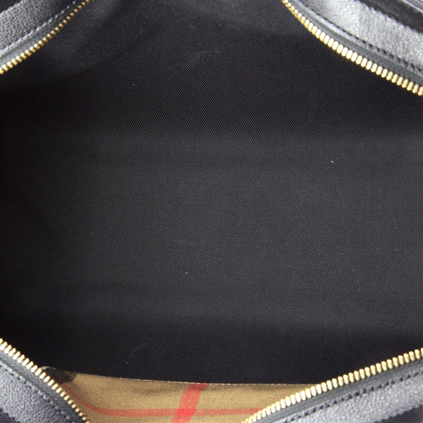 Burberry Banwell Tote Leather And House Check Canvas Small