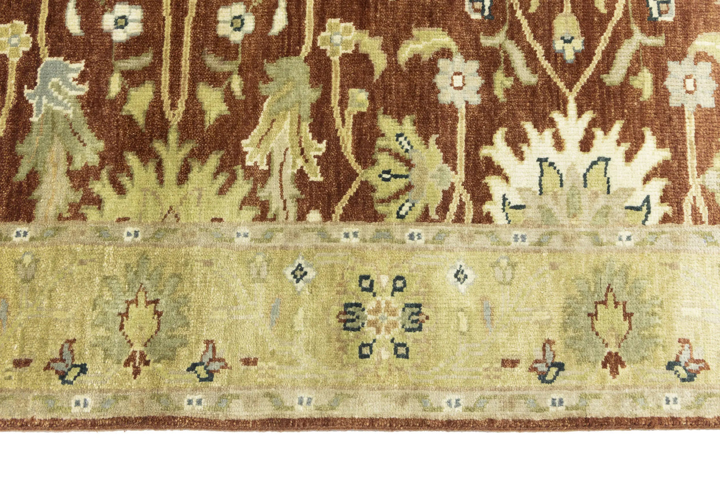 Peshawar Oushak Chobi Hand-Knotted Wool Rug