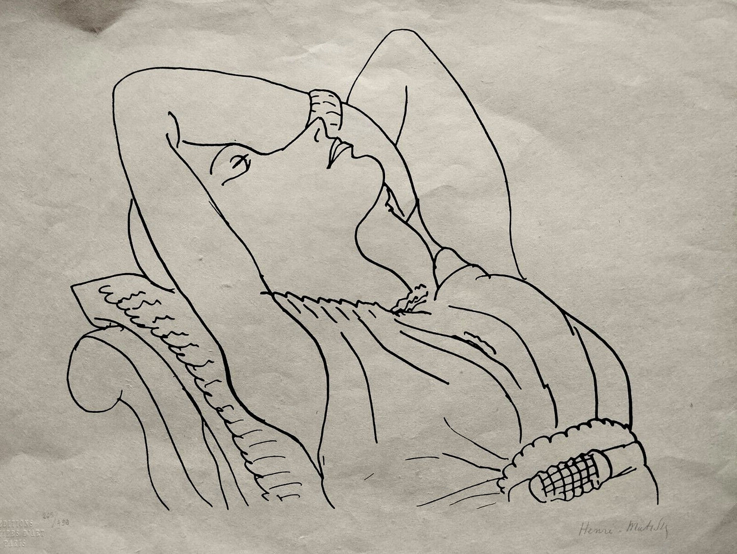Henri Matisse Lithograph Handmade Coa Contract