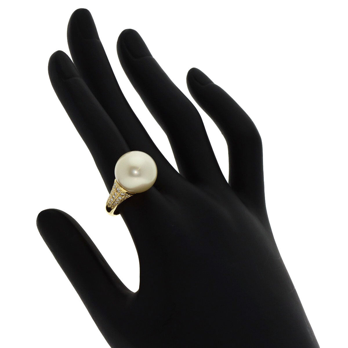 Ponte Vecchio Ring Pearl Pearl Diamond K18 Yellow