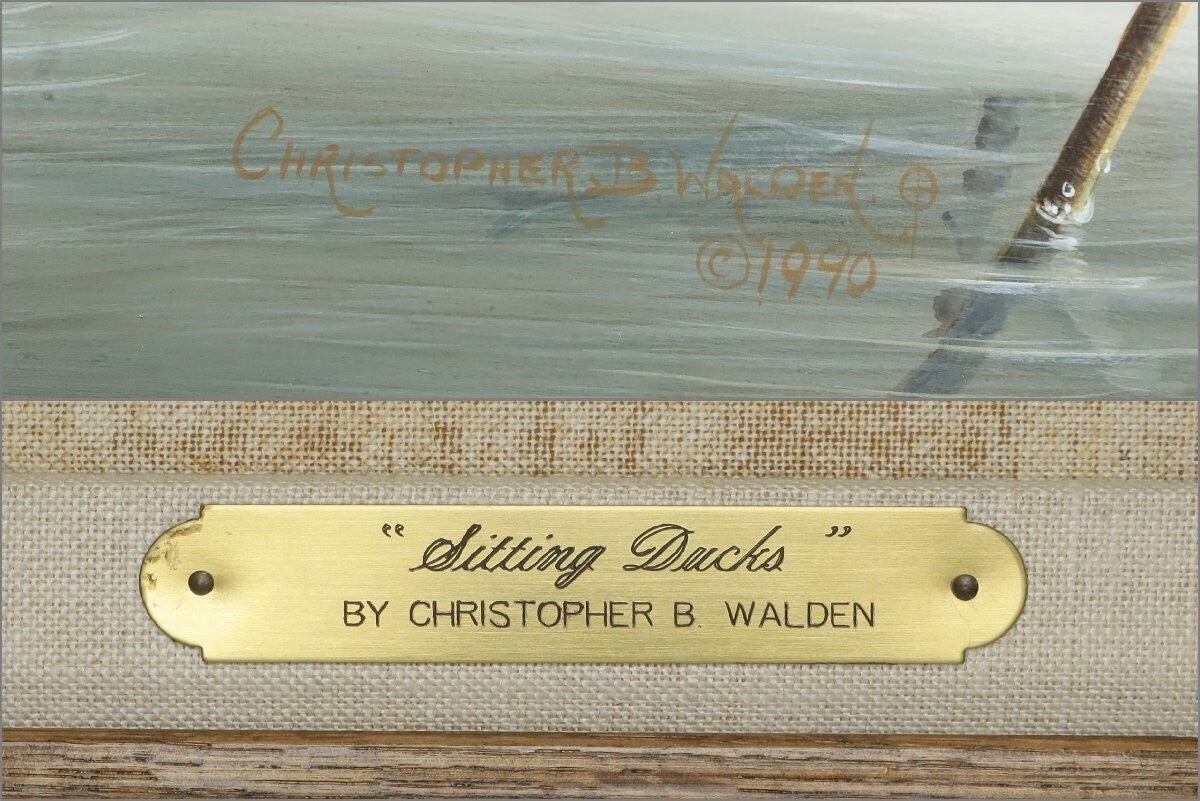 Christopher B. Walden "Sitting Ducks" Signed Oil