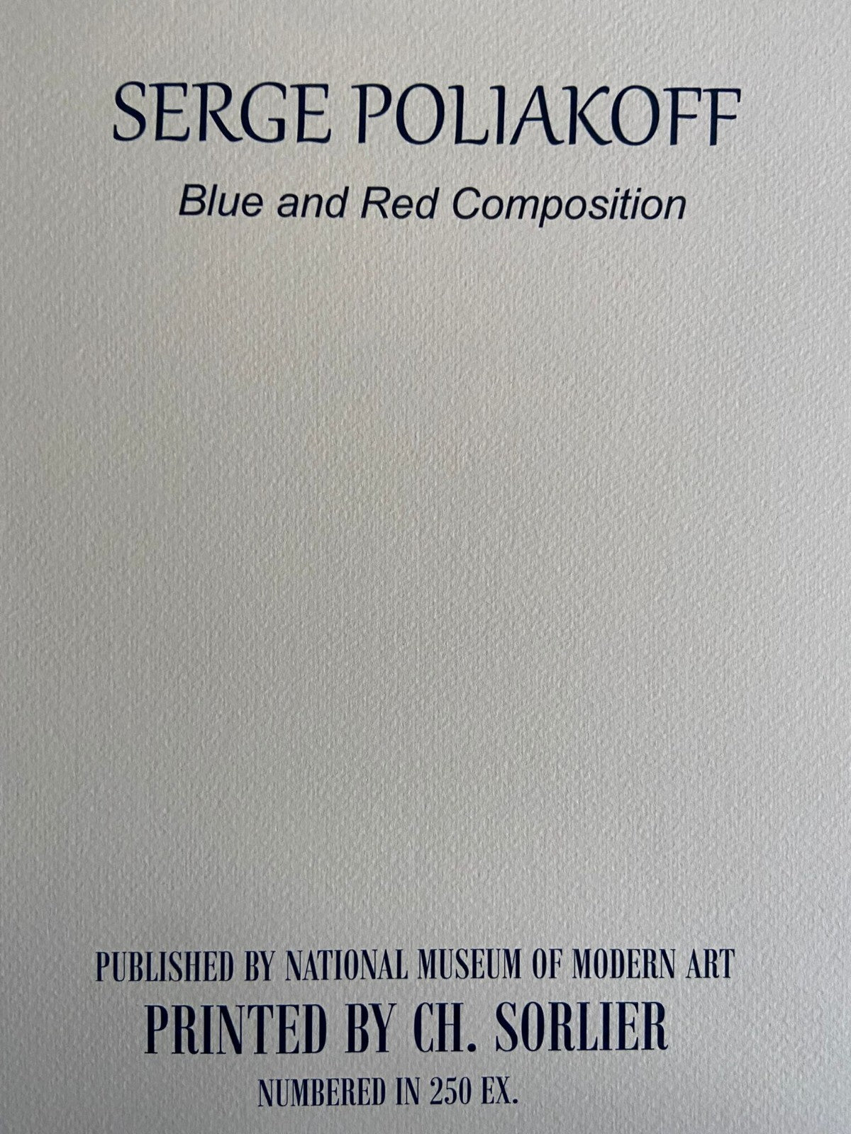 Serge Poliakoff Lithograph Moma Signed Op Numbered In Pencil