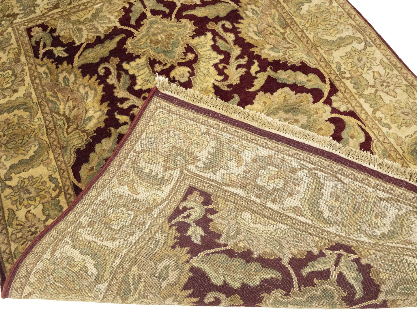 Handmade Thick Pile Oriental Rug Floral Design
