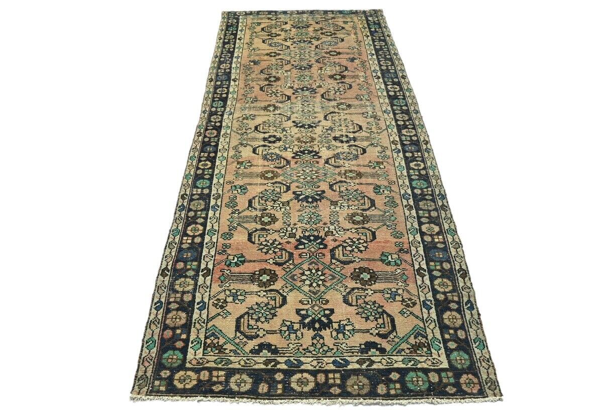 Vintage Antique Oriental Runner Rug Muted