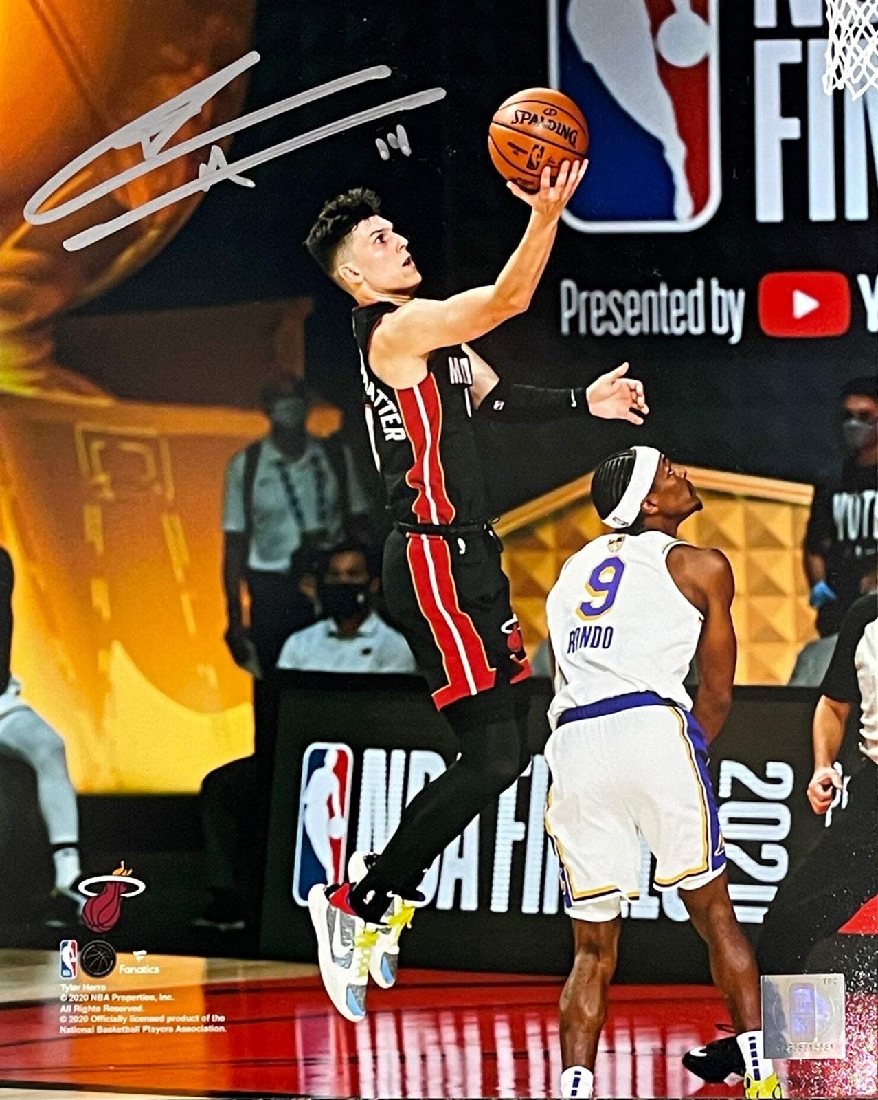 Tyler Herro Autographed Shooting A Layup 8X10