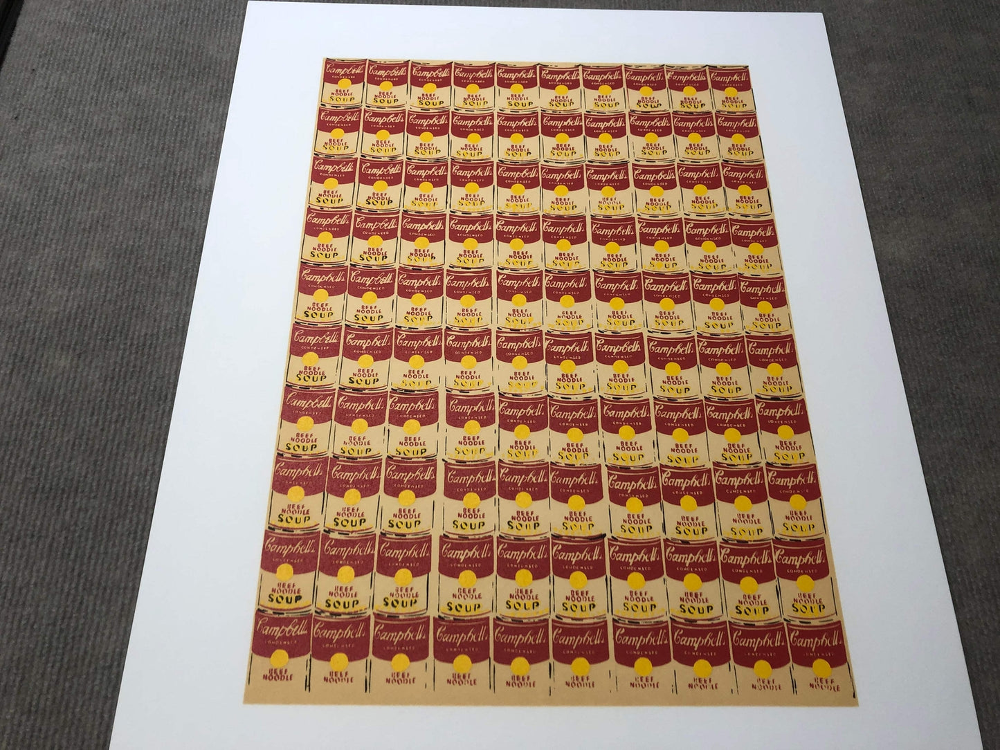 Andy Warhol 100 Cans " Serigraph Pop Art Yellow, Orange, Red Campbe