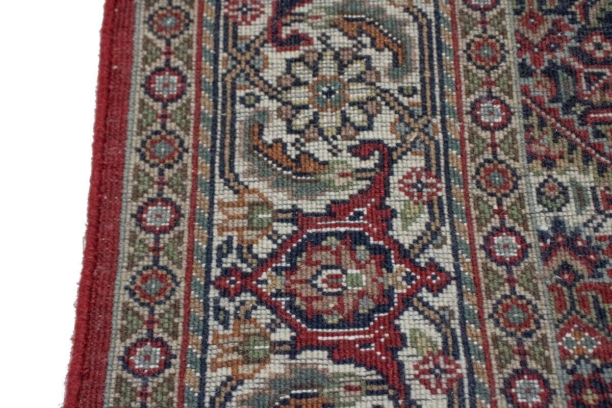 4X6 Ft Handmade Wool Indo-Bidjar Rug Floral