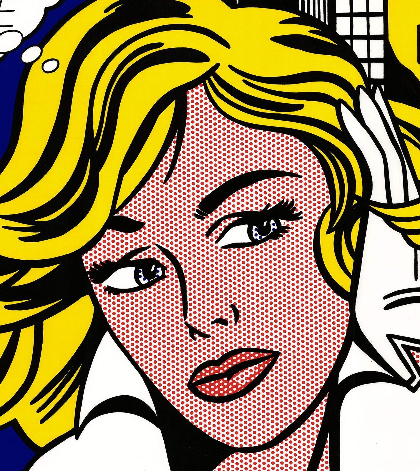 Roy Lichtenstein M...Maybe " Serigraph Pop Art Yellow, Multicolor
