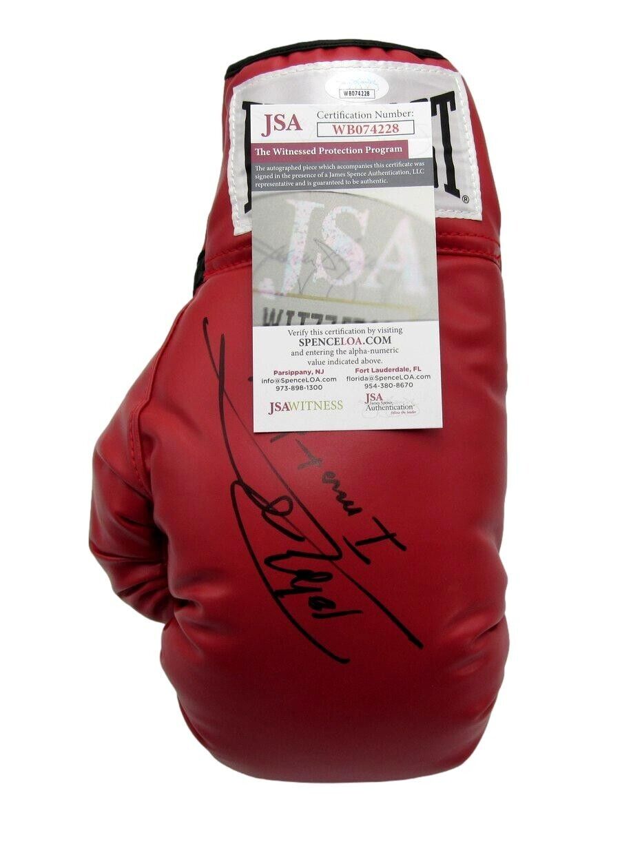 Dolph Lundgren Autographed/Inscr Left Boxing