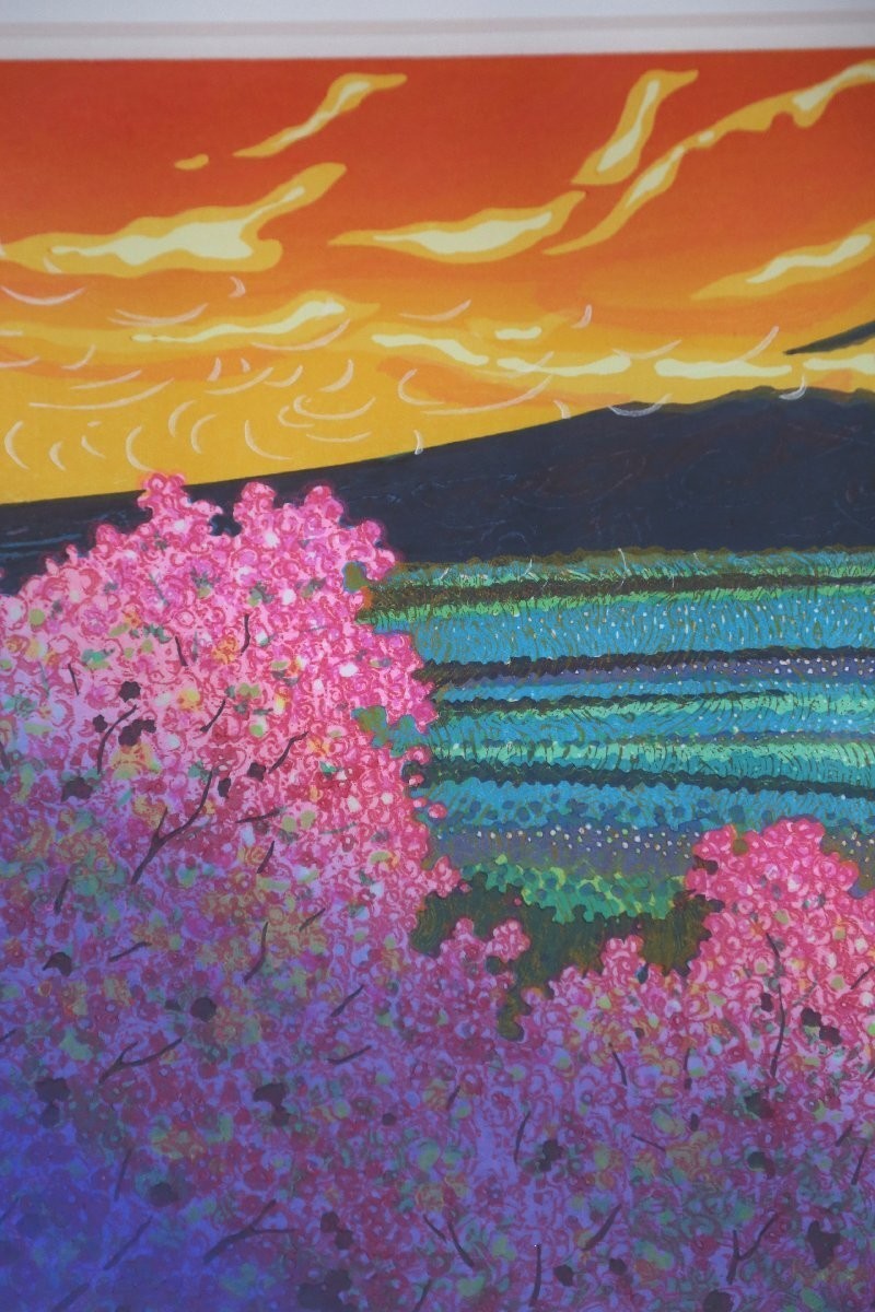 Munenori Makino Woodblock Print "Dreams Journey" 1999 Fuji Sakura Signed 88/180