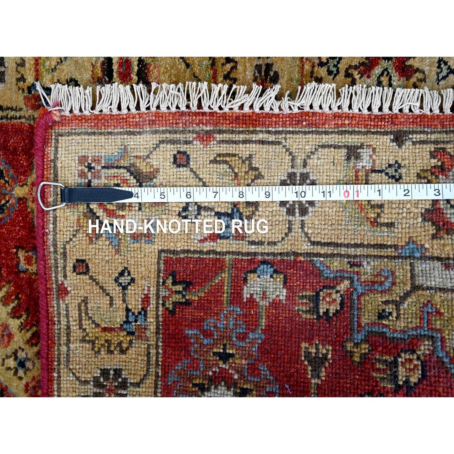 2'8"X10' Red Hand Knotted Wool Karajeh Design Runner Oriental Rug