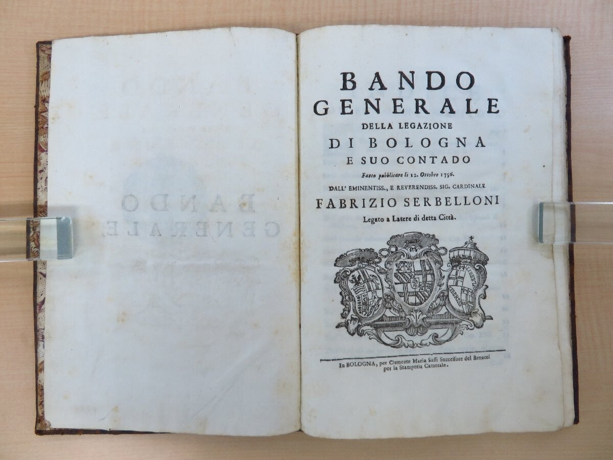 Bando Generale Della Legazione Di Bologna, 1St